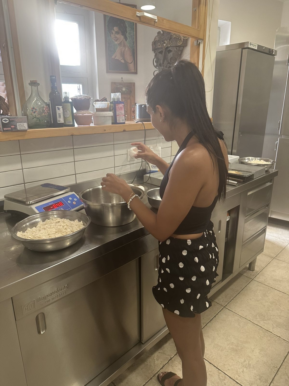 Adding the eggs